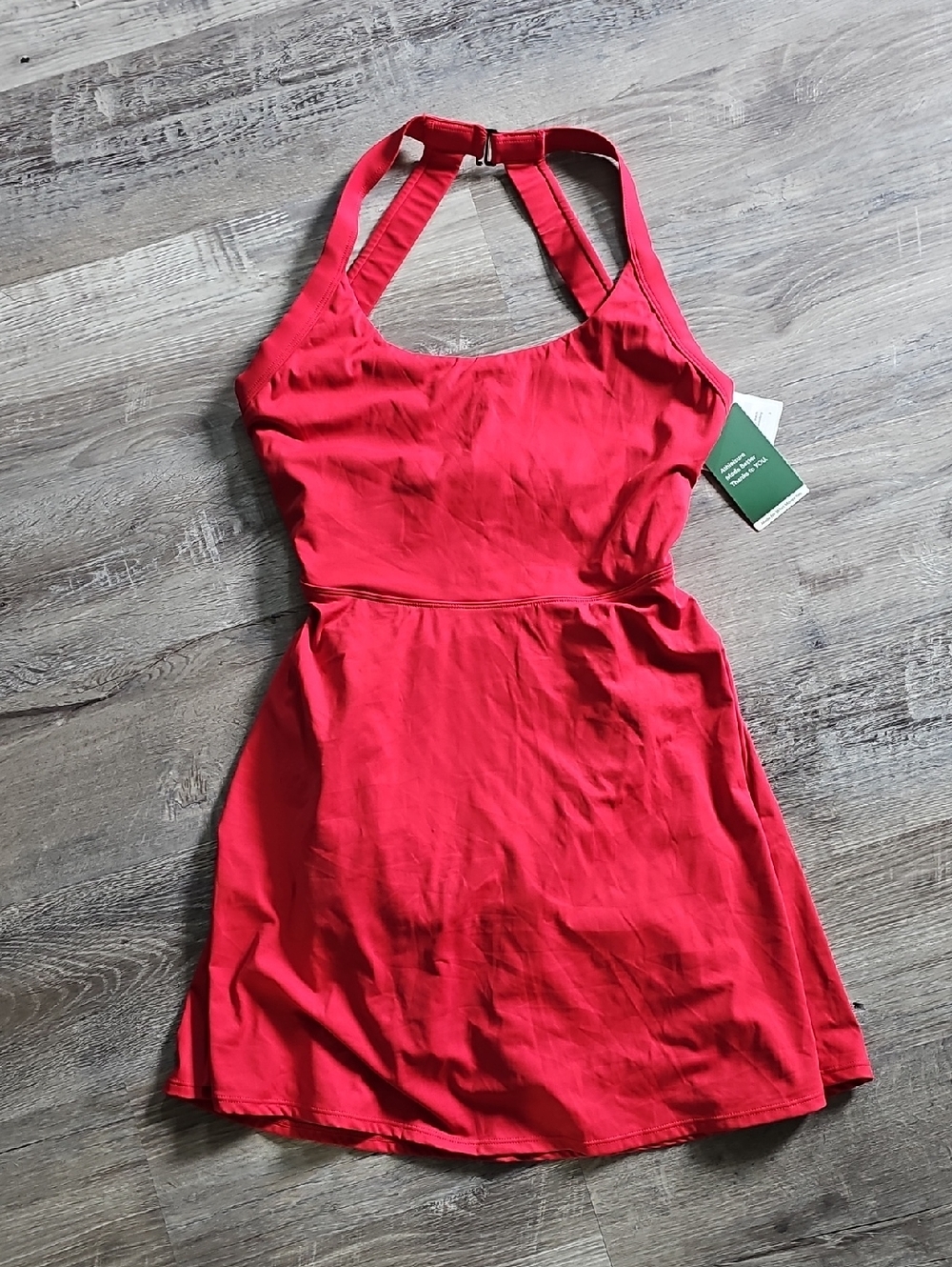 Halara Red Tennis Dress Small Criss Cross Back Active Dress Athletic NWT No Pads
